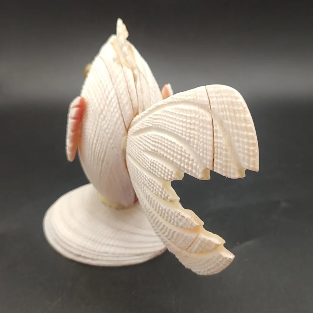 Vintage Handcrafted Seashell Fish Sculpture - 5.5